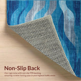 Coastal Inspired Plush Fabric Design(Blue)