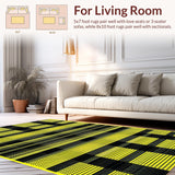 Ultra Soft Area Rug, Non Slip, Stain Resistant, Washable Area Rugs for Living Room, Bedroom, Humorous Animal Print Aesthetic(Black)