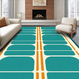Teal Orange Artistic Stripes(Green)