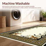 Ultra Soft Area Rug, Non Slip, Stain Resistant, Washable Area Rugs for Living Room, Bedroom, Elegant Cheetah Inspired Aesthetic(Beige)