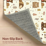 Ultra Soft Area Rug, Non Slip, Stain Resistant, Washable Area Rugs for Living Room, Bedroom, Serene Creamy Nature Inspired Look(Beige)