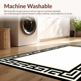 Contemporary Textured Greek Key Layout(Ivory)