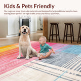 Ultra Soft Area Rug, Non Slip, Stain Resistant, Washable Area Rugs for Living Room, Bedroom, Stylish Minimalist Tiled Design(Yellow)