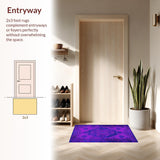 Chic Distressed Geometric Layout(Purple)