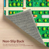 Ultra Soft Area Rug, Non Slip, Stain Resistant, Washable Area Rugs for Living Room, Bedroom, Imaginative Airport Play Mat for Kids' Bedroom(Green)