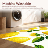 Chic White Citrus Patterned Mat(Yellow)