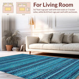 Coastal Teal Striped Aesthetic(Blue)