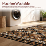 Ultra Soft Area Rug, Non Slip, Stain Resistant, Washable Area Rugs for Living Room, Bedroom, Chic Transitional Tiled Arrangement(Brown)