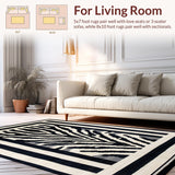 Contemporary Bold Black White Contrast(Black)