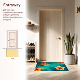 Contemporary Blue Botanical Fusion(Blue)