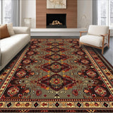 Ultra Soft Area Rug, Non Slip, Stain Resistant, Washable Area Rugs for Living Room, Bedroom, Stylish Cozy Multi-Hued Arrangement(Red)