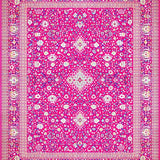Ultra Soft Area Rug, Non Slip, Stain Resistant, Washable Area Rugs for Living Room, Bedroom, Cozy Pastel Medallion Aesthetic Rug(Pink)
