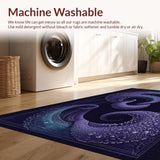 Ultra Soft Area Rug, Non Slip, Stain Resistant, Washable Area Rugs for Living Room, Bedroom, Deep Sea Creature Tentacle Carpet With Artistic Swirl Pattern For Home(Purple)