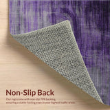 Ultra Soft Area Rug, Non Slip, Stain Resistant, Washable Area Rugs for Living Room, Bedroom, Whimsical Artistic Ombre Design(Purple)