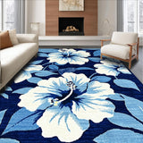 Ultra Soft Area Rug, Non Slip, Stain Resistant, Washable Area Rugs for Living Room, Bedroom, Rustic Surf-Inspired Aesthetic(Blue)