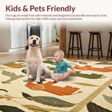 Modern Kids Room Geometric Jungle Print(Beige)