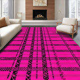 Ultra Soft Area Rug, Non Slip, Stain Resistant, Washable Area Rugs for Living Room, Bedroom, Trendy Whimsical Zebra Texture(Pink)