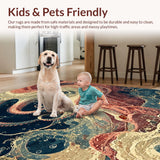 Ultra Soft Area Rug, Non Slip, Stain Resistant, Washable Area Rugs for Living Room, Bedroom, Nautical Giant Squid Tentacle Rug(Gray)