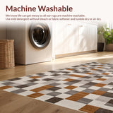 Ultra Soft Area Rug, Non Slip, Stain Resistant, Washable Area Rugs for Living Room, Bedroom, Sophisticated Abstract Pattern Fusion(Gray)