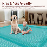 Dynamic Trellis Print in Teal(Blue)