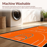 Ultra Soft Area Rug, Non Slip, Stain Resistant, Washable Area Rugs for Living Room, Bedroom, Playful Orange Graphic Design(Orange)