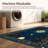 Ultra Soft Area Rug, Non Slip, Stain Resistant, Washable Area Rugs for Living Room, Bedroom, Lush Dreamy Indigo Dreamscape(Blue)
