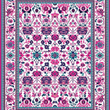 Ultra Soft Area Rug, Non Slip, Stain Resistant, Washable Area Rugs for Living Room, Bedroom, Chic Dark Floral Aesthetic(White)