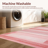 Ultra Soft Area Rug, Non Slip, Stain Resistant, Washable Area Rugs for Living Room, Bedroom, Elegant Soft Toned Shaggy Fabric(Pink)