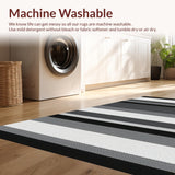 Ultra Soft Area Rug, Non Slip, Stain Resistant, Washable Area Rugs for Living Room, Bedroom, Modern Monochrome Geometric Layout(Gray)