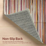 Bold Rustic Color Interplay Stripes(Red)