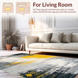 Artistic Grey Yellow Abstract Fusion(Gray)