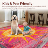 Playful Fringed Rainbow Motif(Pink)