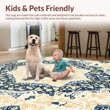 Ultra Soft Area Rug, Non Slip, Stain Resistant, Washable Area Rugs for Living Room, Bedroom, Cream Cozy Fuzzy Area(Beige)