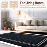 Contemporary Black and White Trellis(Black)