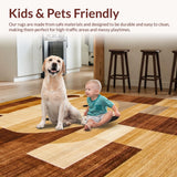 Ultra Soft Area Rug, Non Slip, Stain Resistant, Washable Area Rugs for Living Room, Bedroom, Trendy Chic Animal Decor Accent(Beige)