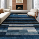 Ultra Soft Area Rug, Non Slip, Stain Resistant, Washable Area Rugs for Living Room, Bedroom, Washable Area Rug Abstract Stripe Ombre Style(Blue)