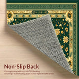 Ultra Soft Area Rug, Non Slip, Stain Resistant, Washable Area Rugs for Living Room, Bedroom, Beige & Green Waterproof Patio(Green)