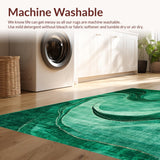 Ultra Soft Area Rug, Non Slip, Stain Resistant, Washable Area Rugs for Living Room, Bedroom, Whimsical Colorful Shag Pattern(Green)