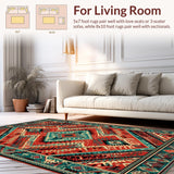 Chic Cream Geometric Play(Red)