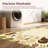 Beige Nursery Highlighting Playful Bear and Woodland Iconography(Beige)