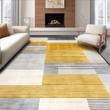 Ultra Soft Area Rug, Non Slip, Stain Resistant, Washable Area Rugs for Living Room, Bedroom, Sophisticated Muted Color Harmony(Gold)