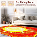 Colorful Patterned Floor Art(Red)