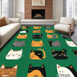 Ultra Soft Area Rug, Non Slip, Stain Resistant, Washable Area Rugs for Living Room, Bedroom, Charming Cartoon Animal Aesthetic(Green)