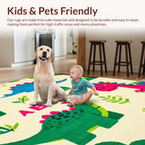 Fun Brightly Colored T Rex Imagery(Beige)