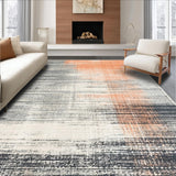 Ultra Soft Area Rug, Non Slip, Stain Resistant, Washable Area Rugs for Living Room, Bedroom, Boho Chic Area Rug: Peach, Cream, & Carbon Grey Design(Gray)