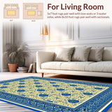 Ultra Soft Area Rug, Non Slip, Stain Resistant, Washable Area Rugs for Living Room, Bedroom, Intricate Pattern Neutral Home Office Area Rug(Beige)
