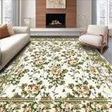 Ultra Soft Area Rug, Non Slip, Stain Resistant, Washable Area Rugs for Living Room, Bedroom, Neutral Floral Nursery Non Slip Washable Rug(Beige)