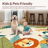 Ultra Soft Area Rug, Non Slip, Stain Resistant, Washable Area Rugs for Living Room, Bedroom, Chic Animal Print for Fun Spaces(Beige)