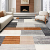 Ultra Soft Area Rug, Non Slip, Stain Resistant, Washable Area Rugs for Living Room, Bedroom, Chic Neutral Toned Geometric Motif(Gray)