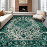 Lush Trellis Print Floor Accent(Blue)